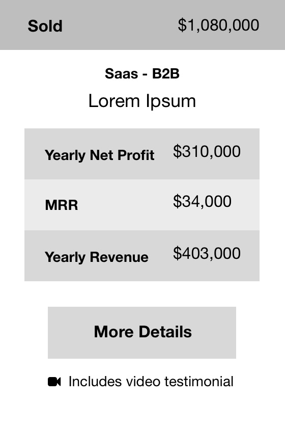 Listing Wireframe 1